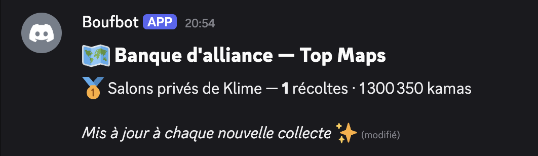 Capture Module économie d'alliance pour Zones rentables